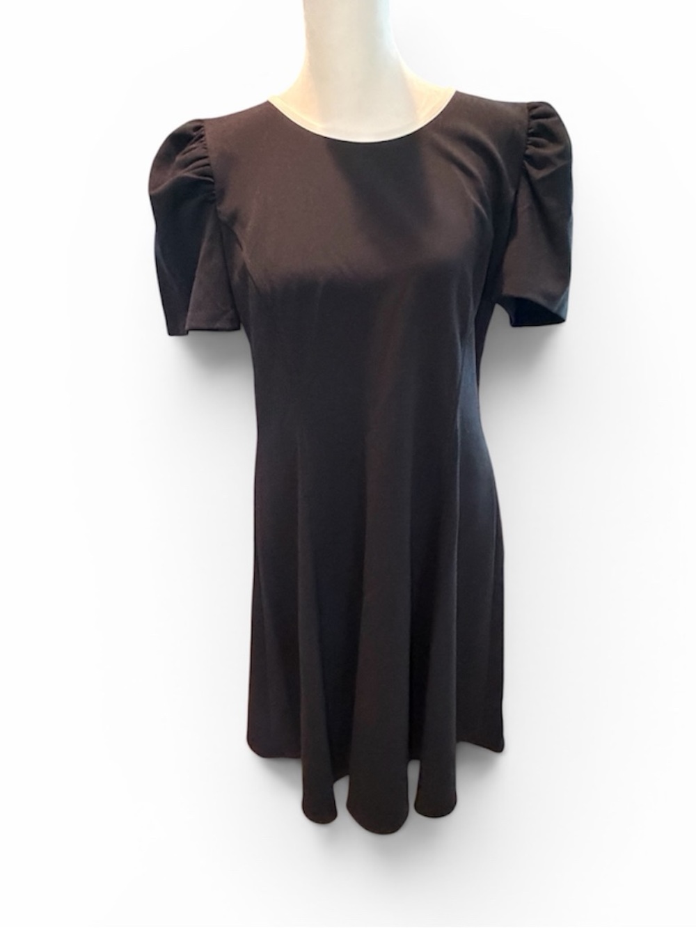 NWT Karl Lagerfeld Paris Black Scuba Crepe Contrast Trim Dress Size 8